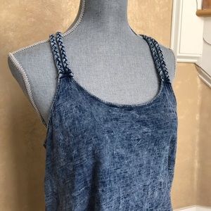 Denim-look tank